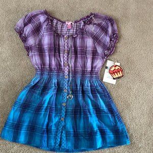 Sugar Tart Love Short Sleeve Top with Necklace for Girls - Size XL(16)- NWT